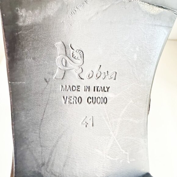 Fast Leather Antique finish All Leather Buckle Detail Booties 41 - Picture 8 of 9